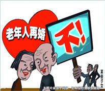 老人再婚遭子女反對欲自殺
